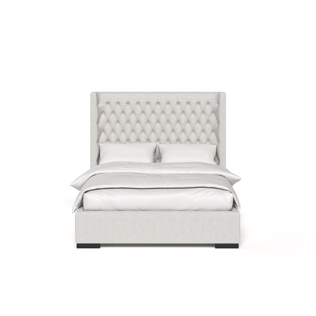 Katrina Platform Bed - Light Grey