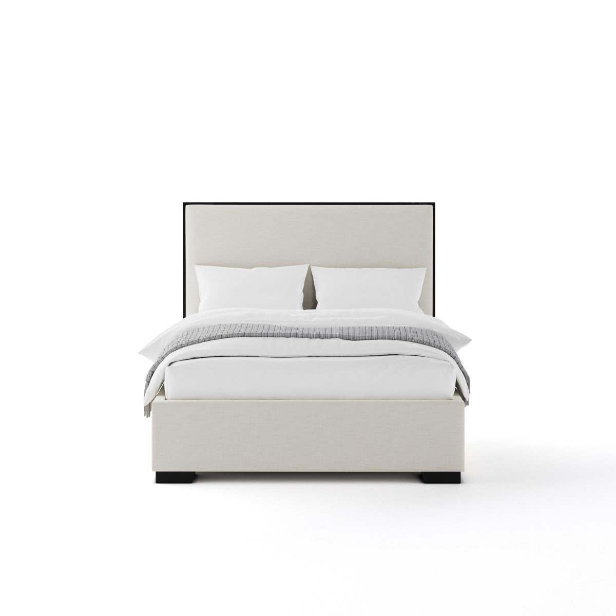 Teulon Platform Bed - Ivory Linen