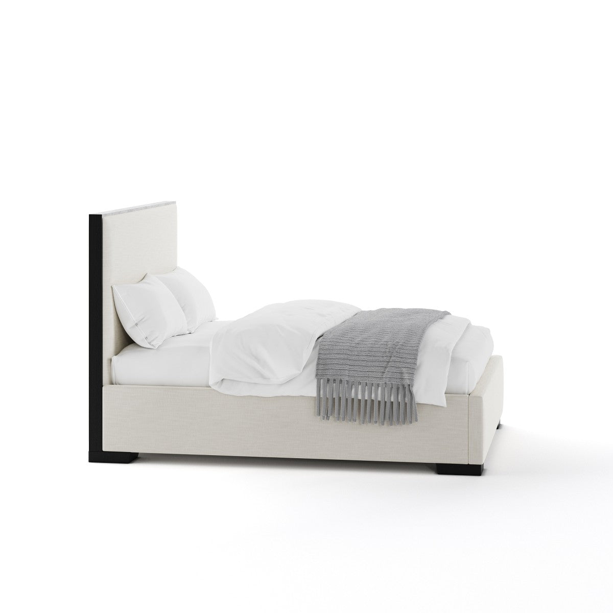 Teulon Platform Bed - Ivory Linen