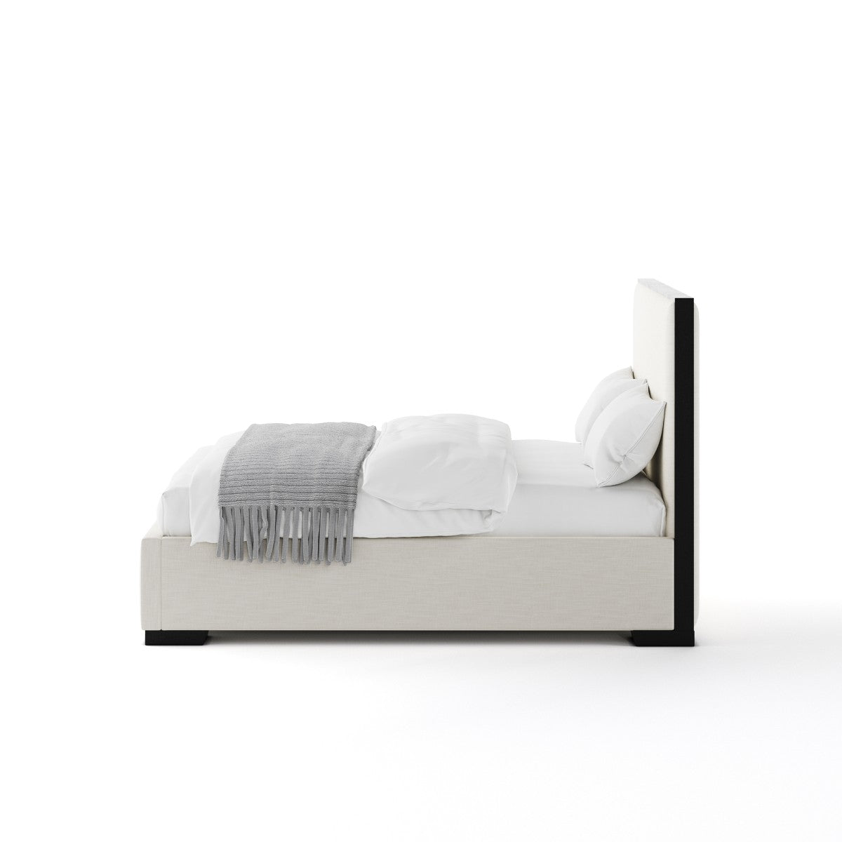 Teulon Platform Bed - Ivory Linen