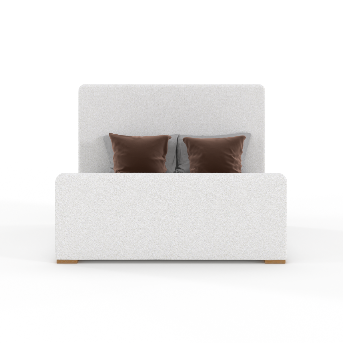 Wynndel Platform Bed - Cream Bouclé