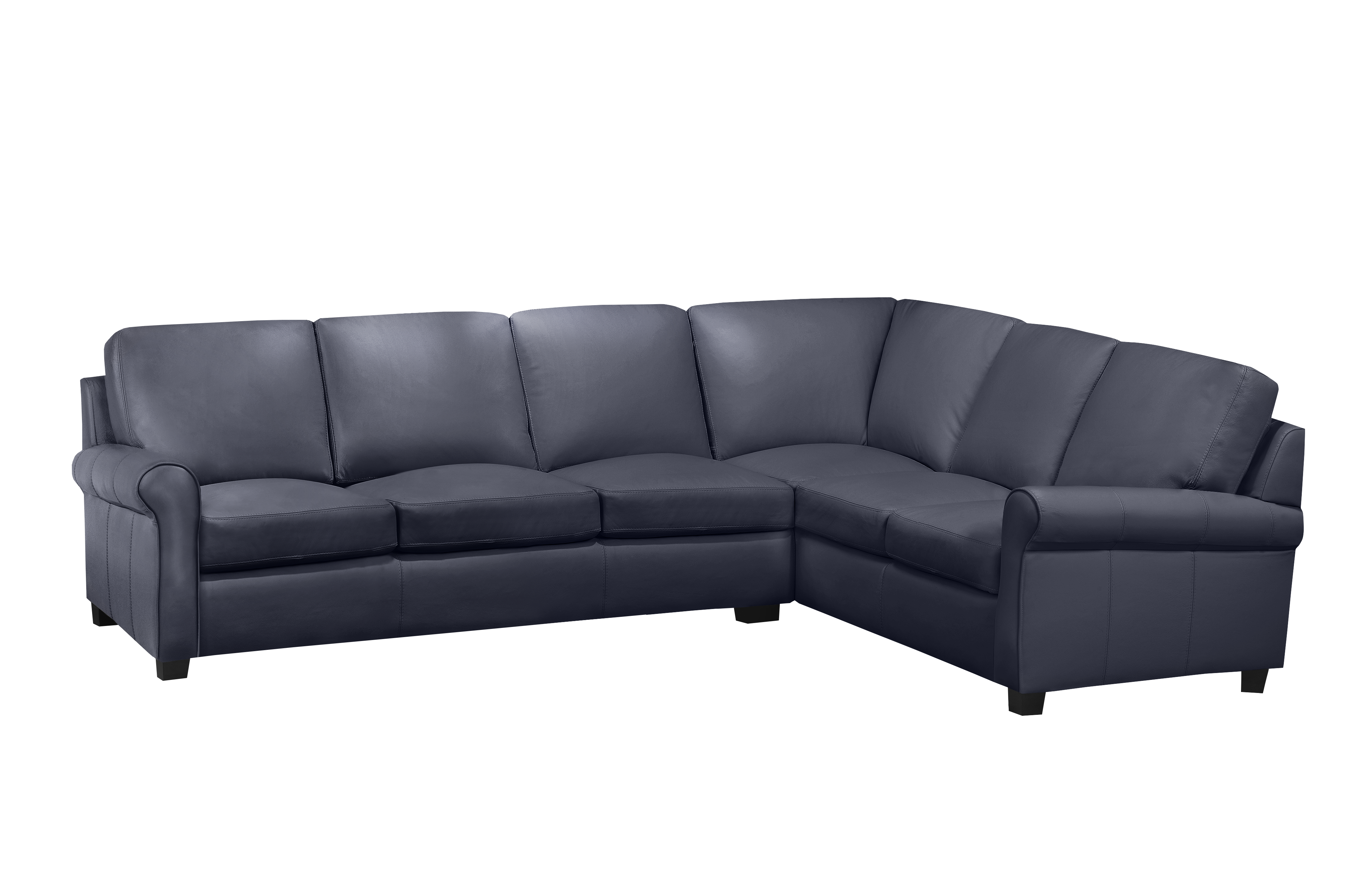 Lima Sectional - Navy Genuine Leather